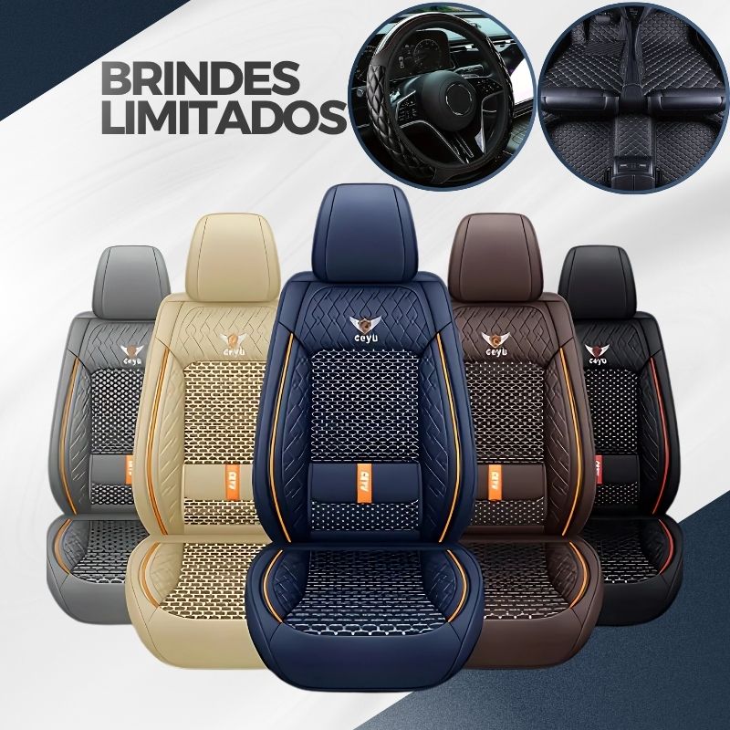 Kit Novren – Capas de Couro Universal + Tapetes e Capa de Volante Grátis